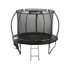 Батут с защитной сеткой и лестница 244 см (8ft) LEAN Sport Max Black-Green