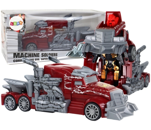 Red Truck Robot Transformation 2in1