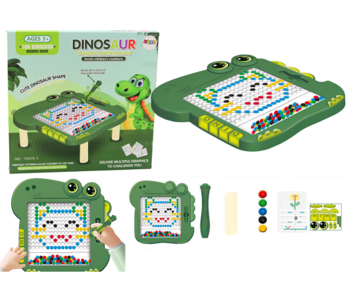 Dinosaur Educational Magnetic Board Table Pad Puzzle Green