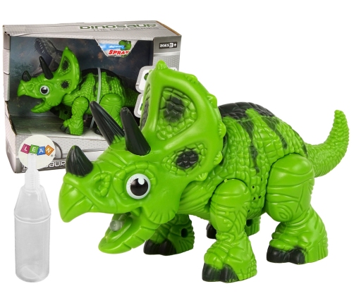 Interactive Dinosaur Triceratops Steam Water Sound Green