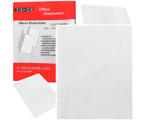 Transparent A4 Document Sleeves 100pcs.