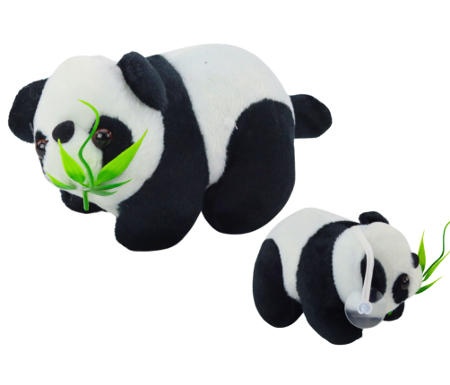 Plush Panda with Rosette Mascot Plush Toy Bear 15cm