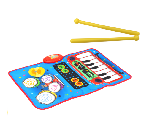 Music Mat 2in1 Interactive Drums Piano Sticks