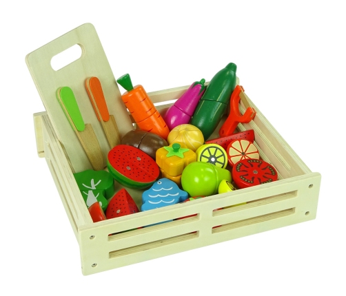 Wooden Fruit and Vegetable Chopping Set