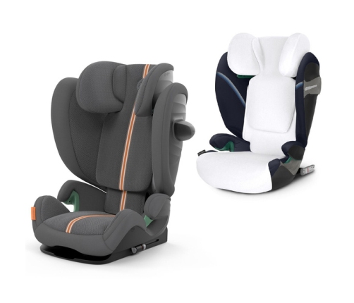 Cybex Solution G i-Fix Lava Grey Plus 2024 Детское автокресло 15-50 кг + Чехол на лето