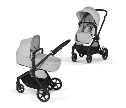 Cybex Eos Basic Lava Grey + Fiki Miki Матрас в люльку Детская коляска 2в1