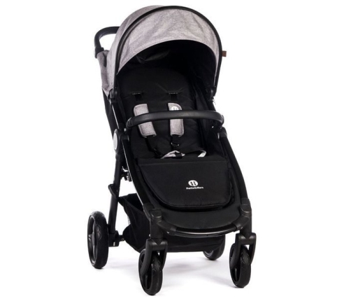 Petite&Mars Stelaż Street + Daszek i Nakładki Na Pasy + Okrycie Na Nóżki Koła Piankowe Shadow Grey