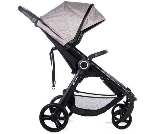 Petite&Mars Stelaż Street + Daszek i Nakładki Na Pasy + Okrycie Na Nóżki Koła Piankowe Shadow Grey