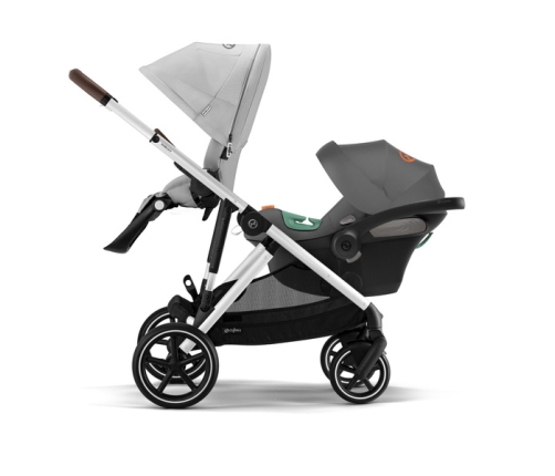 Cybex Gazelle S Wózek Spacerowy Bliźniaczy Rama Srebrna Lava Grey