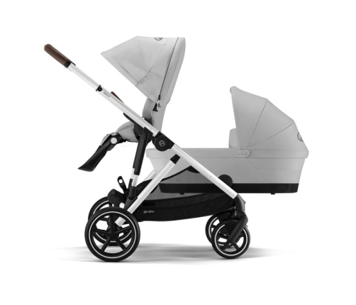 Cybex Gazelle S Wózek Spacerowy Bliźniaczy Rama Srebrna Lava Grey