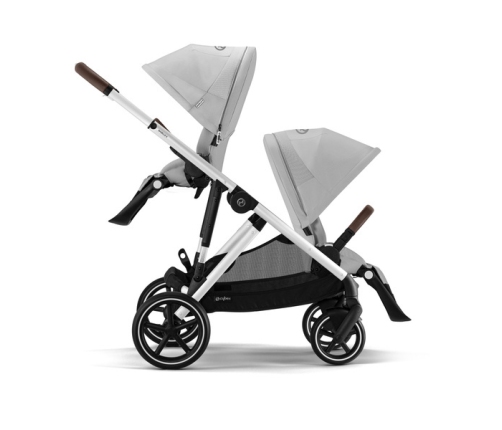 Cybex Gazelle S Wózek Spacerowy Bliźniaczy Rama Srebrna Lava Grey