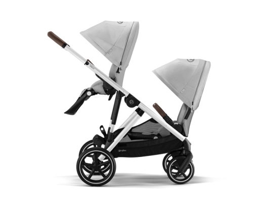 Cybex Gazelle S Wózek Spacerowy Bliźniaczy Rama Srebrna Lava Grey