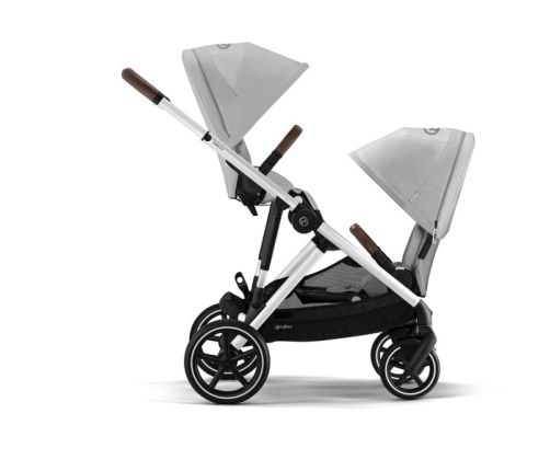 Cybex Gazelle S Wózek Spacerowy Bliźniaczy Rama Srebrna Lava Grey