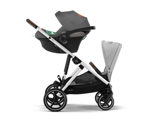 Cybex Gazelle S Wózek Spacerowy Bliźniaczy Rama Srebrna Lava Grey