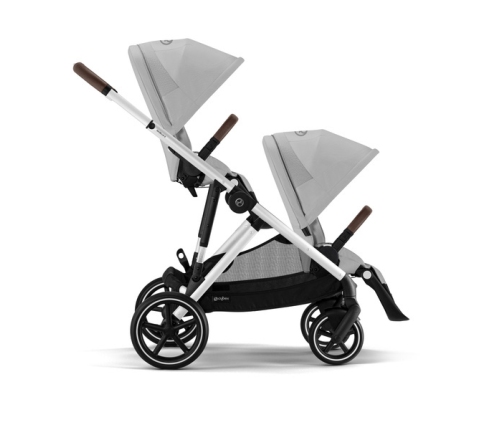 Cybex Gazelle S Wózek Spacerowy Bliźniaczy Rama Srebrna Lava Grey