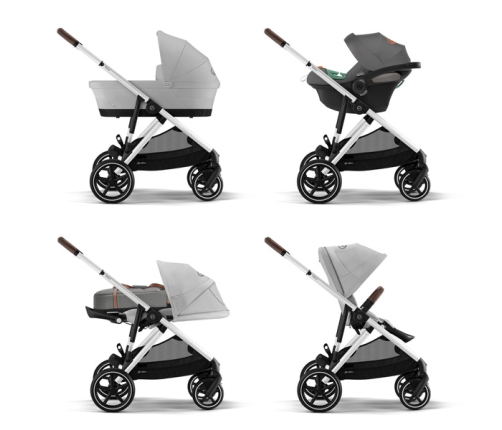 Cybex Gazelle S Wózek Spacerowy Bliźniaczy Rama Srebrna Lava Grey