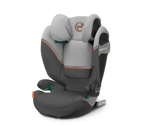 Cybex Solution S2 I-Fix Fotelik Samochodowy 15-50 kg Lava Grey 2023 + Poduszka Podróżna + Osłona Przeciwsłoneczna