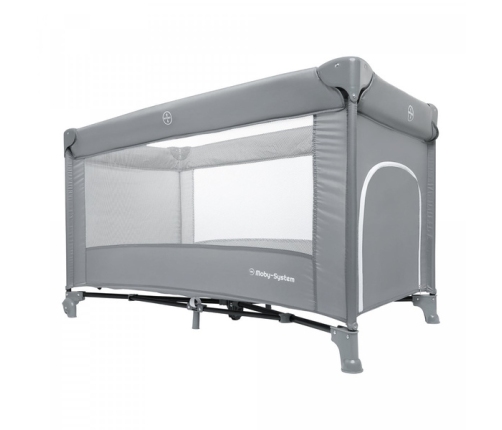 Moby System Łóżeczko Turystyczne Kojec Happy Traveller Basic Szare