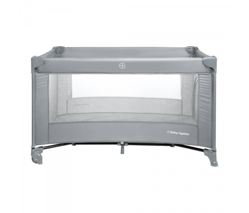 Moby System Łóżeczko Turystyczne Kojec Happy Traveller Basic Szare