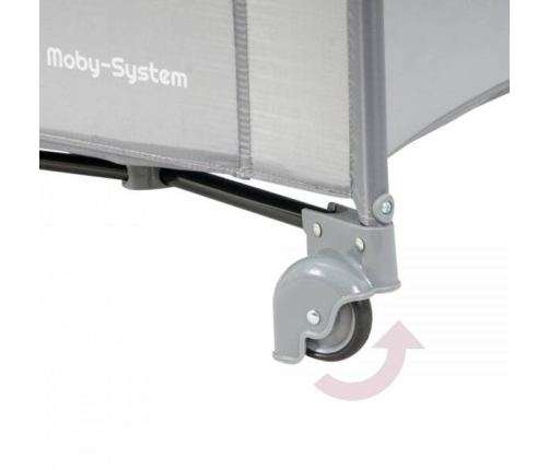 Moby System Łóżeczko Turystyczne Kojec Happy Traveller Basic Szare
