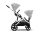 Cybex Gazelle S Lava Grey/Silver Коляска для двойняшек