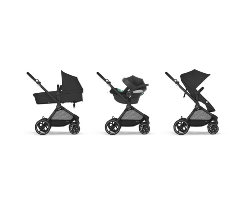 Cybex Eos Basic Moon Black + Aton B2 I-size Детская коляска 3 в 1