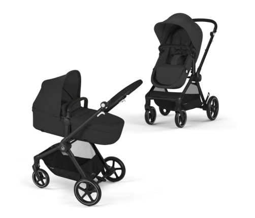 Cybex Eos Basic Moon Black + Aton B2 I-size Детская коляска 3 в 1