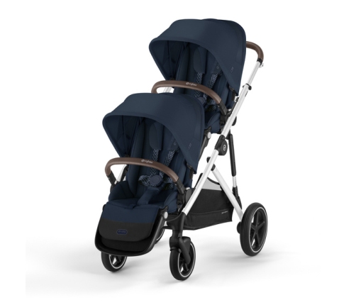 Cybex Gazelle S Ocean Blue/Silver Коляска для двойняшек