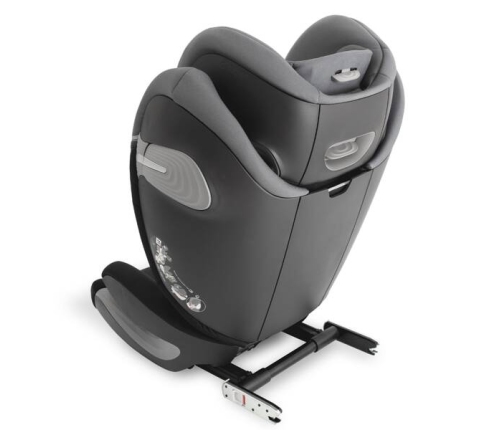 Cybex Solution S2 I-Fix Fotelik Samochodowy 15-50 kg Afterdark Black + Poduszka Podróżna + Osłona Przeciwsłoneczna