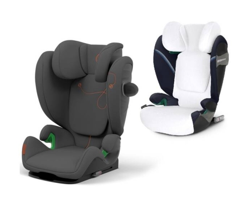 Cybex Solution G i-Fix Lava Grey 2024 Bērnu autosēdeklis 15-50 kg + Vasars pārvalks