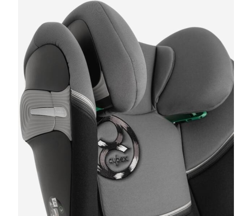 Cybex Solution S2 I-Fix Afterdark Black + Babysafe jostas pārvalks un krēsla aizsargs