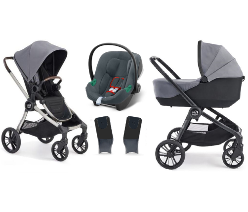 Baby Jogger City Sights Dark Slate + Cybex Aton B2 i-Size + Адаптеры Детская коляска 3в1