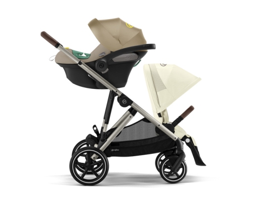 Cybex Gazelle S Wózek Spacerowy Bliźniaczy Rama Taupe Seashell Beige