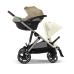 Cybex Gazelle S Wózek Spacerowy Bliźniaczy Rama Taupe Seashell Beige