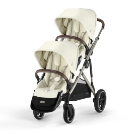 Cybex Gazelle S Wózek Spacerowy Bliźniaczy Rama Taupe Seashell Beige