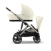 Cybex Gazelle S Wózek Spacerowy Bliźniaczy Rama Taupe Seashell Beige