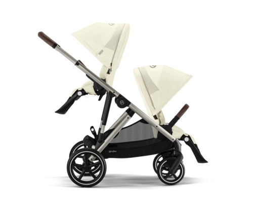 Cybex Gazelle S Wózek Spacerowy Bliźniaczy Rama Taupe Seashell Beige