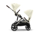 Cybex Gazelle S Wózek Spacerowy Bliźniaczy Rama Taupe Seashell Beige