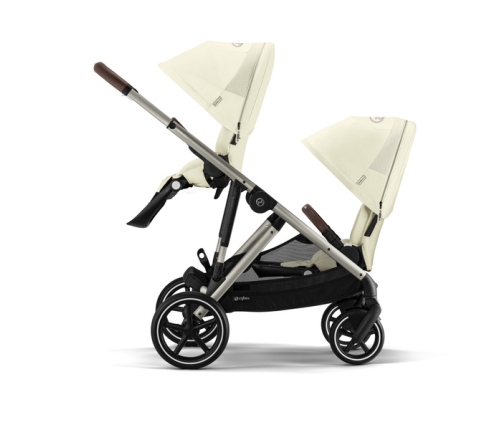 Cybex Gazelle S Wózek Spacerowy Bliźniaczy Rama Taupe Seashell Beige