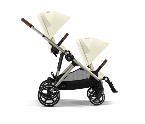 Cybex Gazelle S Wózek Spacerowy Bliźniaczy Rama Taupe Seashell Beige