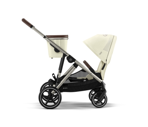 Cybex Gazelle S Wózek Spacerowy Bliźniaczy Rama Taupe Seashell Beige