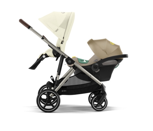 Cybex Gazelle S Wózek Spacerowy Bliźniaczy Rama Taupe Seashell Beige