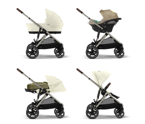 Cybex Gazelle S Wózek Spacerowy Bliźniaczy Rama Taupe Seashell Beige