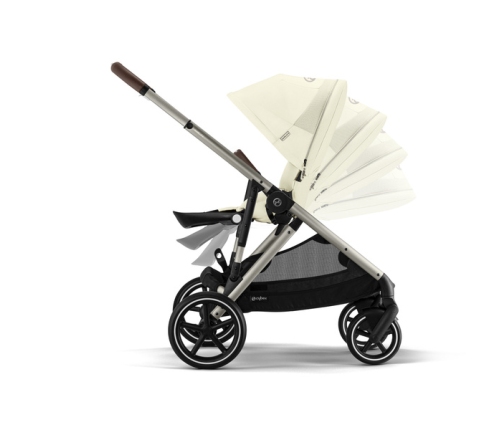 Cybex Gazelle S Wózek Spacerowy Bliźniaczy Rama Taupe Seashell Beige