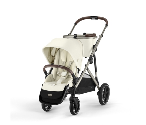 Cybex Gazelle S Wózek Spacerowy Bliźniaczy Rama Taupe Seashell Beige