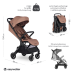 Easywalker Jackey Kompaktowy Wózek Spacerowy z Torbą Transportową Pecan Brown