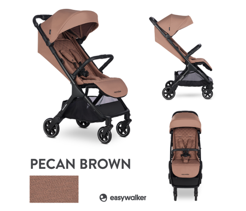 Easywalker Jackey Kompaktowy Wózek Spacerowy z Torbą Transportową Pecan Brown