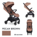 Easywalker Jackey Kompaktowy Wózek Spacerowy z Torbą Transportową Pecan Brown