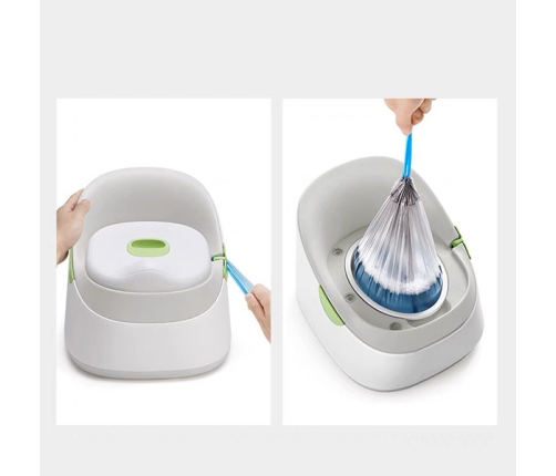 Ines&John Nocnik Dziecięcy Premium White / Grey / Green