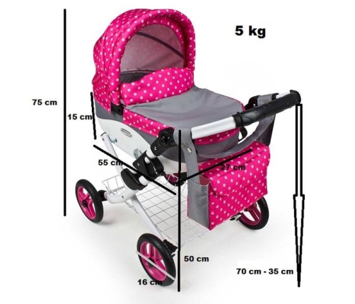 Adbor Lily Wózek dla Lalek Kwiaty Lc-19